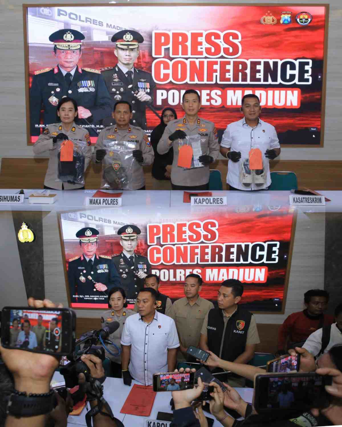 Polres Madiun Amankan Dua Tersangka Curanmor Modus Incar Motor di Persawahan dan Teras Rumah