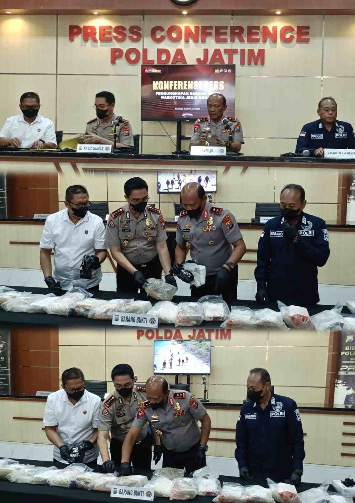 TERDAMPAR 22,2 KILOGRAM KOKAIN DI SUMENEP: Polda Jatim BONGKAR ANCAMAN JALUR LAUT, NILAI TEMBUS Rp155 MILIAR