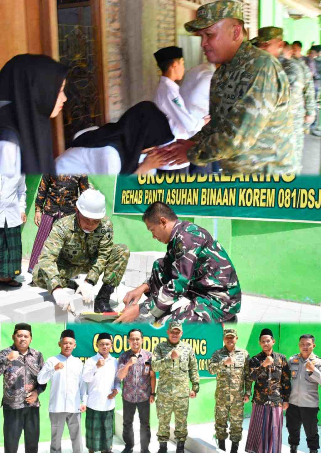 Bangun Asa Anak Yatim, Korem 081/DSJ Renovasi Panti Asuhan Kanzul Huda