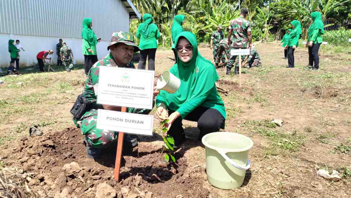 Persit Ranting 15 Kabat Gelar Penghijauan dalam Rangka HUT ke-80 Persit