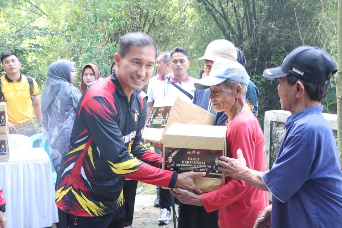 Polres Blitar Kota Resmikan Jembatan Merah Putih Presisi Penghubung Dua Desa