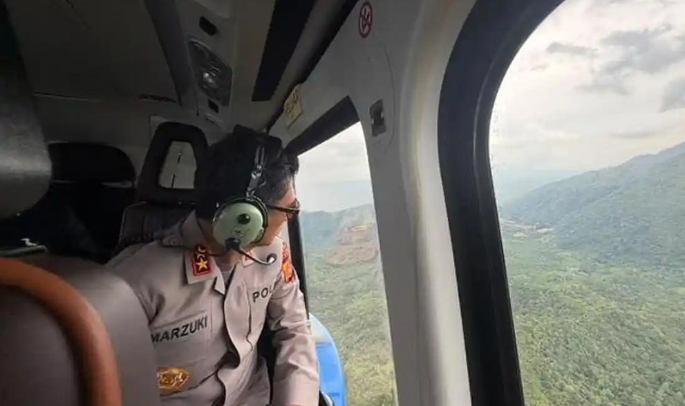 Pantau Karhutla di Wilayah Barsela, Kapolda Aceh dan BPBA Gelar Patroli Udara